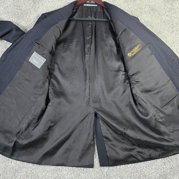 Hickey Freeman Mens 42R Blue Stripe Loro Piana Wool‎ Blazer Office Old Money - Picture 11 of 16